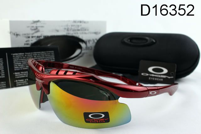 Oakley Double Lens AAA Occhiali Da Sole Rosso Telaio Colorato Lente