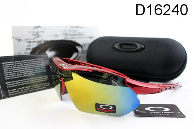 Oakley Double Lens AAA Occhiali Da Sole Shield Rosso Telaio