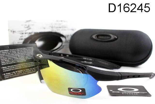 Oakley Double Lens AAA Occhiali Da Sole Shield Nero Giallo Blu