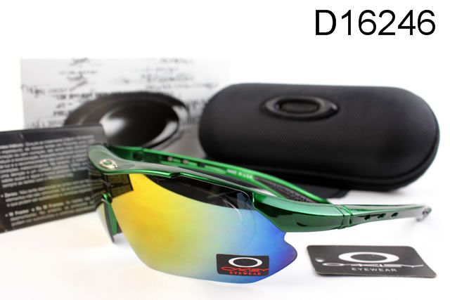 Oakley Double Lens AAA Occhiali Da Sole Shield Verde Giallo Blu