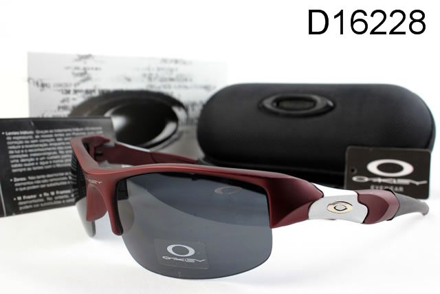 Oakley Flak Jacket AAA Occhiali Da Sole Scuro Rosso Telaio Grigio Lente