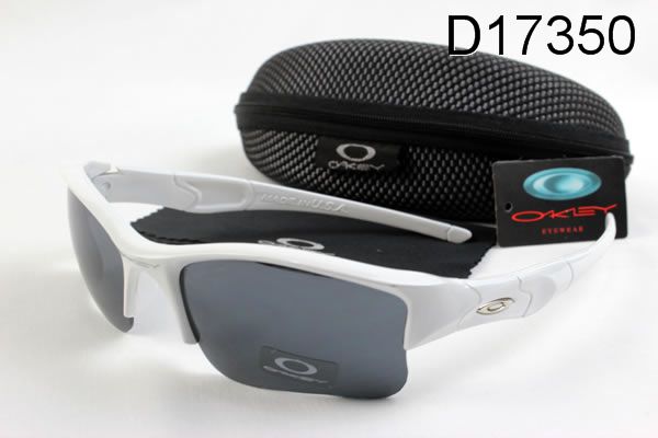 Oakley Flak Jacket Occhiali Da Sole Bianco Telaio Grigio Lente