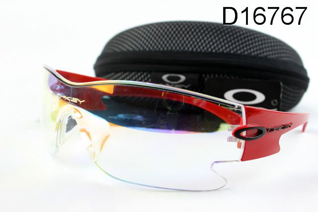 Oakley Sport Occhiali Da Sole Shield Transparent Lente Rosso Telaio