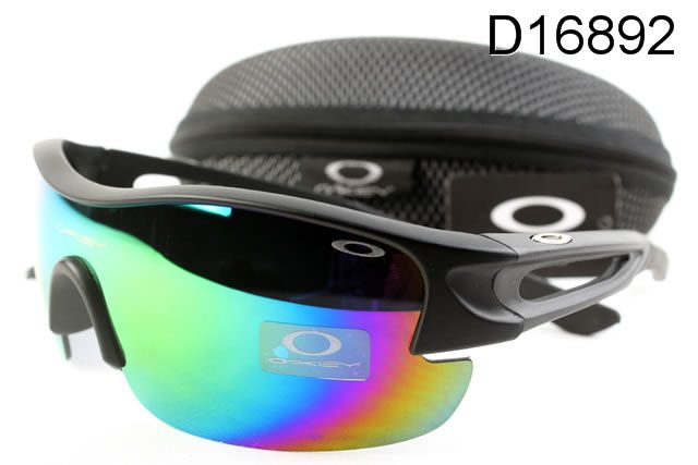 Oakley Sport Occhiali Da Sole Shield Multicolore Lente Nero Telaio