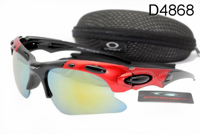 Oakley Plate Occhiali Da Sole Luce Giallo Blu Lente Nero Rosso Telaio