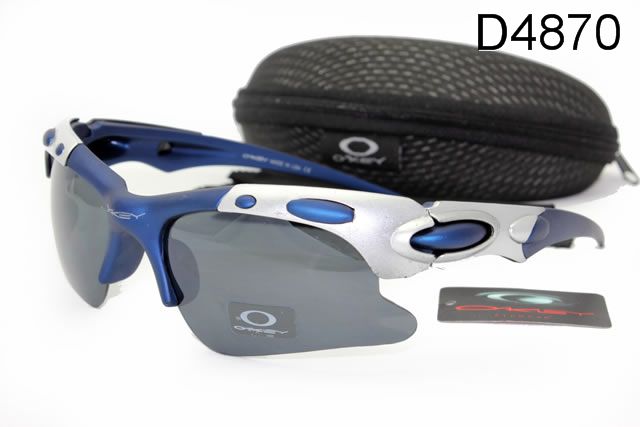 Oakley Plate Occhiali Da Sole Grigio Lente Blu Argento Telaio