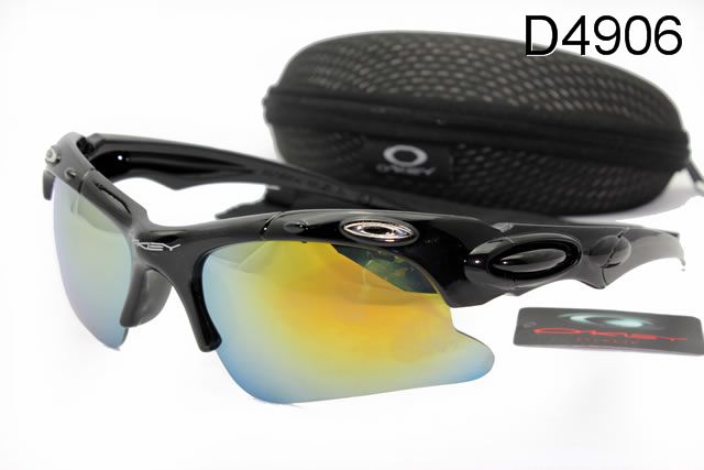 Oakley Plate Occhiali Da Sole Giallo Blu Lente Nero Telaio