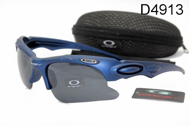 Oakley Plate Occhiali Da Sole Blu Telaio Grigio Lente