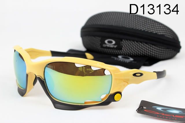 Oakley Prizm Racing Jacket Occhiali Da Sole Luce Blu Giallo Nero