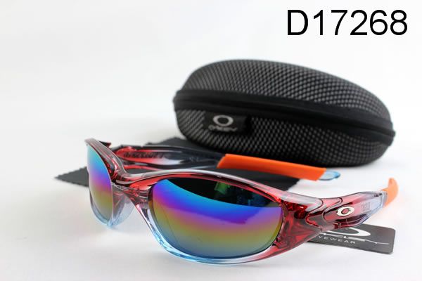 Oakley Straight Jackets Occhiali Da Sole Rainbow Lente Transparent Rosso Telaio