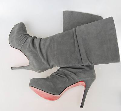 Christian Louboutin Scrunch Boots in Grey