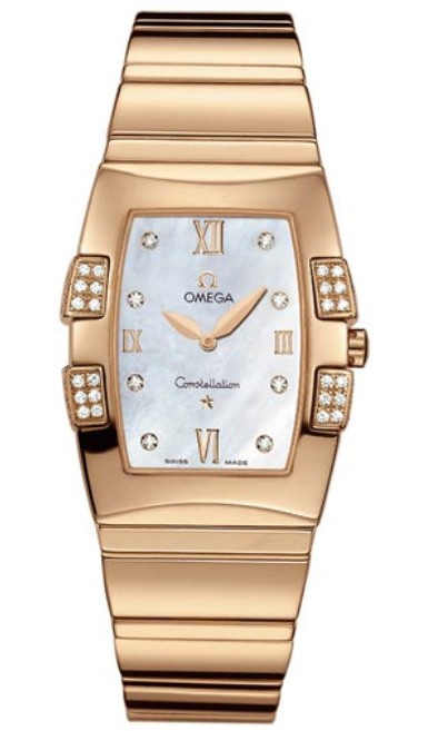 Omega Constellation Quadrella Quartz Series Ladies Wristwatch-1186.75.00