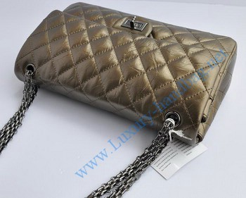 Chanel 2.55 Flap Bag 30226 Bronze with silver-grey chain