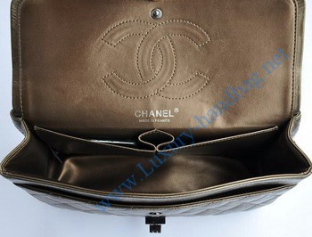 Chanel 2.55 Flap Bag 30226 Bronze with silver-grey chain