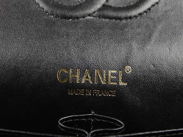 Chanel 2.55 Series Caviar Leather Flap Bag A01112 Black Golden