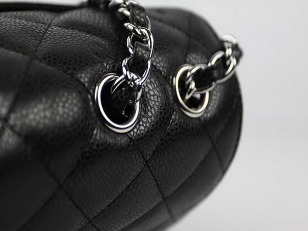 Chanel 2.55 Series Caviar Leather Large Flap Bag A36070 Black