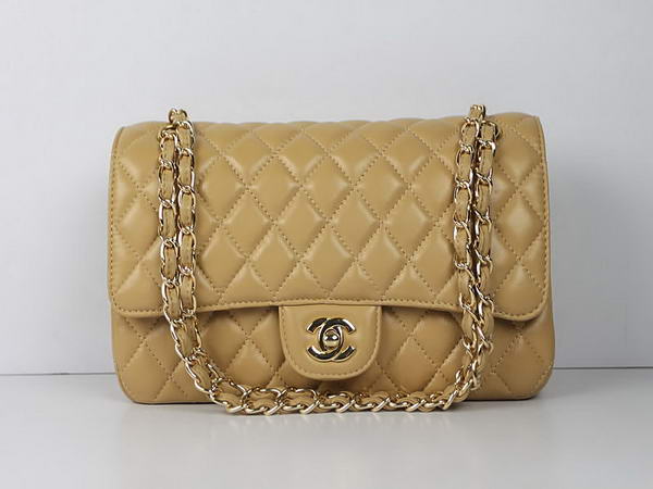 Chanel 2.55 Series Lambskin Flap Bag A1112 Apricot Gold