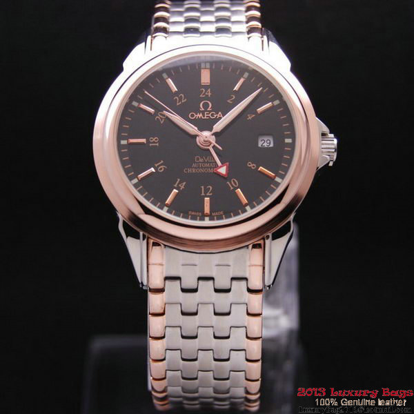 OMEGA DE VILLE Automatic Chronometer Red Gold on Steel Strap OM77215