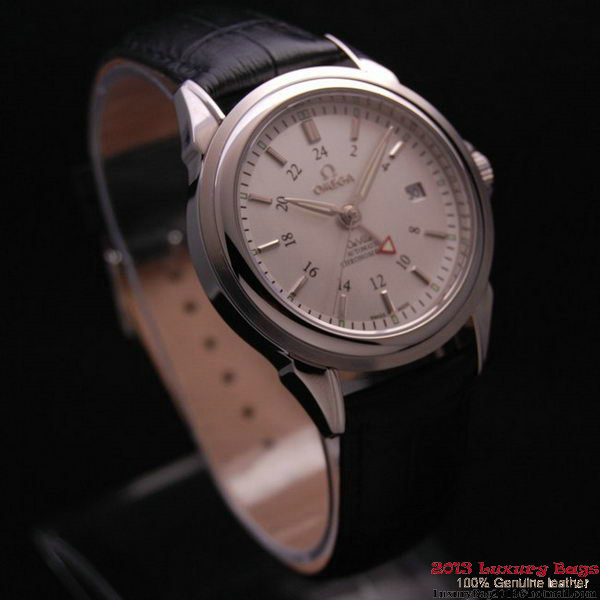 OMEGA DE VILLE Automatic Chronometer Steel on Black Leather Strap OM77202