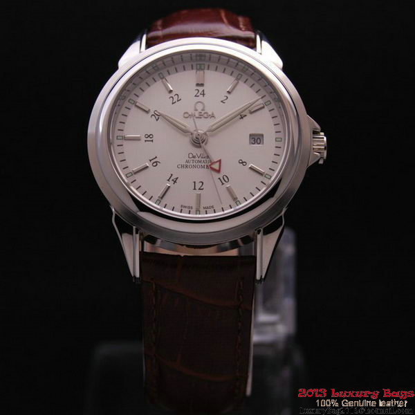 OMEGA DE VILLE Automatic Chronometer Steel on Brown Leather Strap OM77201