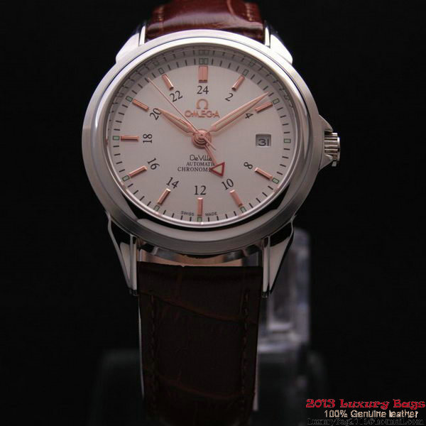 OMEGA DE VILLE Automatic Chronometer Steel on Brown Leather Strap OM77216