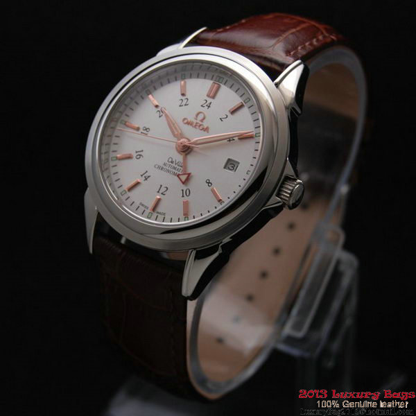 OMEGA DE VILLE Automatic Chronometer Steel on Brown Leather Strap OM77216