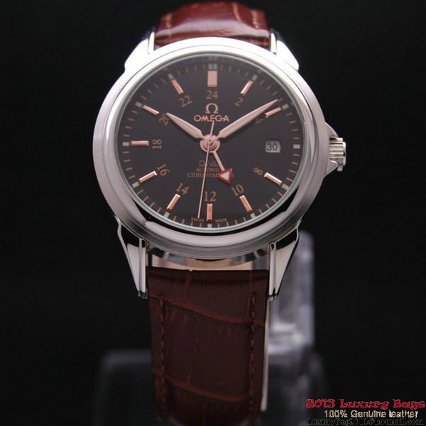 OMEGA DE VILLE Automatic Chronometer Steel on Brown Leather Strap OM77218