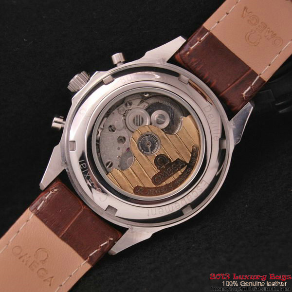 OMEGA DE VILLE CO-AXIAL CHRONOSCOPE Red Gold on Brown Leather Strap OM77422