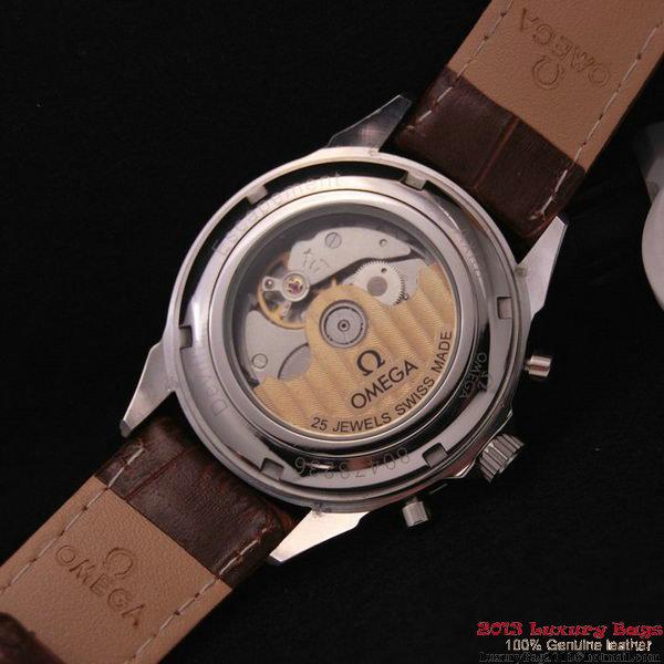 OMEGA DE VILLE CO-AXIAL CHRONOSCOPE Red Gold on Brown Leather Strap OM77422