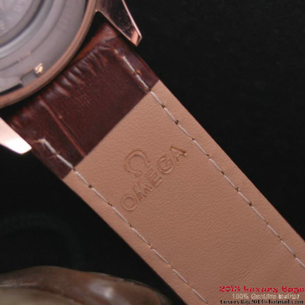 OMEGA DE VILLE CO-AXIAL CHRONOSCOPE Red Gold on Brown Leather Strap OM77426