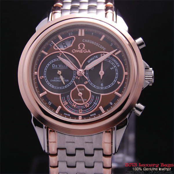 OMEGA DE VILLE CO-AXIAL CHRONOSCOPE Red Gold on Steel Strap OM77430