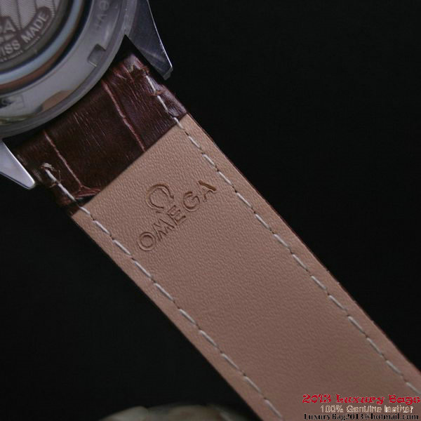 OMEGA DE VILLE CO-AXIAL CHRONOSCOPE Steel on Brown Leather Strap OM77410