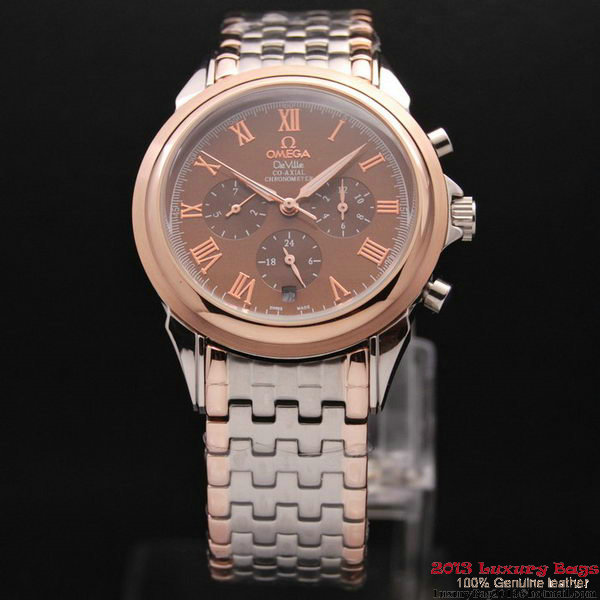 OMEGA DE VILLE CO-AXIAL Chronometer Red Gold on Steel Strap OM77518