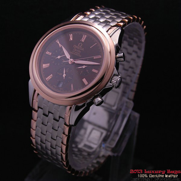 OMEGA DE VILLE CO-AXIAL Chronometer Red Gold on Steel Strap OM77518