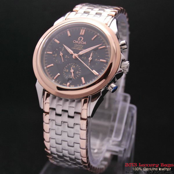 OMEGA DE VILLE CO-AXIAL Chronometer Red Gold on Steel Strap OM77519