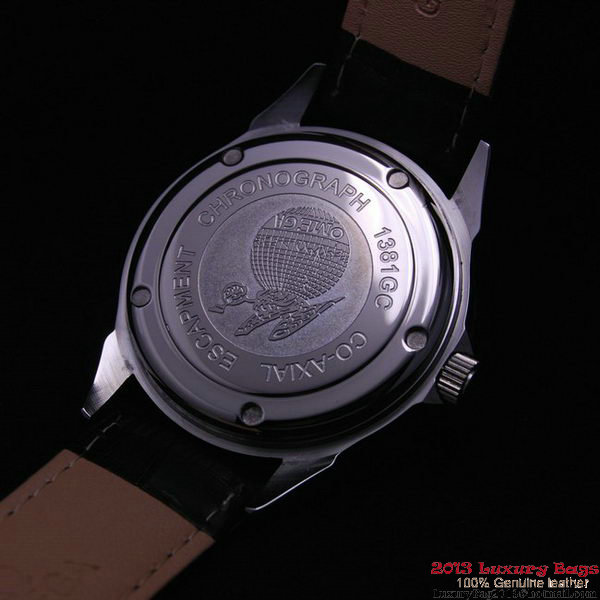 OMEGA DE VILLE Chronometer Red Gold on Black Leather Strap OM77314