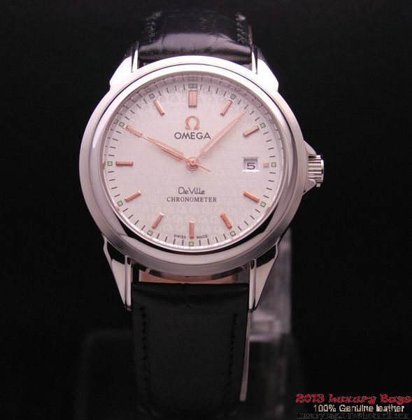 OMEGA DE VILLE Chronometer Steel on Black Strap OM77302