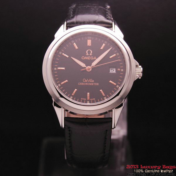 OMEGA DE VILLE Chronometer Steel on Black Strap OM77304