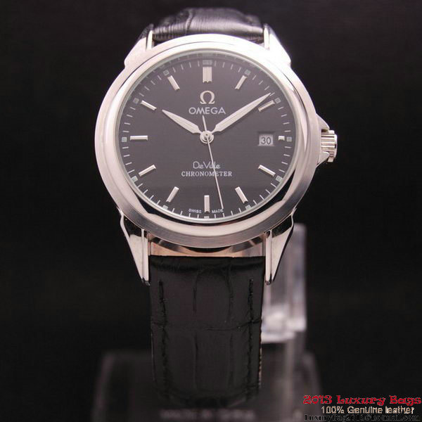 OMEGA DE VILLE Chronometer Steel on Black Strap OM77308