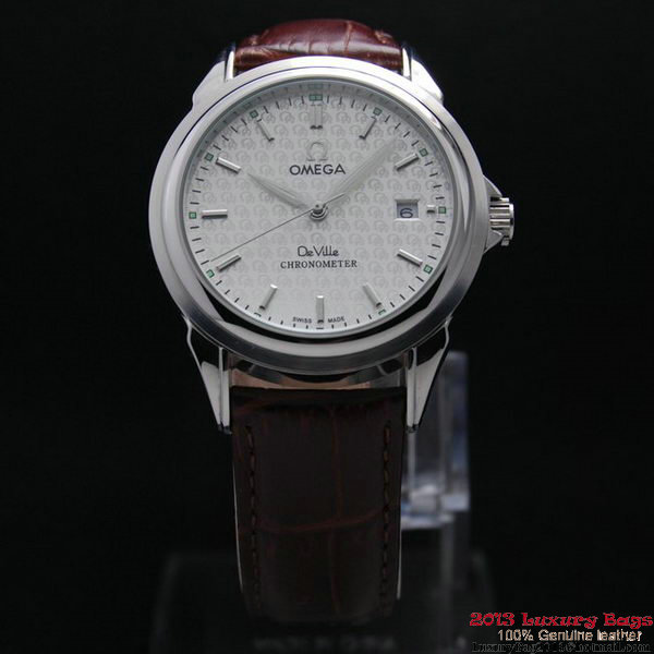 OMEGA DE VILLE Chronometer Steel on Brown Strap OM77305