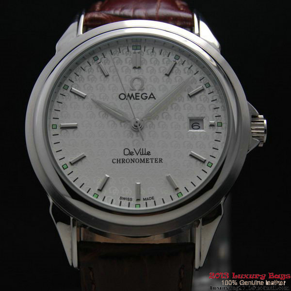 OMEGA DE VILLE Chronometer Steel on Brown Strap OM77305