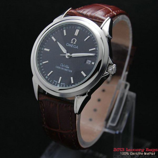 OMEGA DE VILLE Chronometer Steel on Brown Strap OM77307