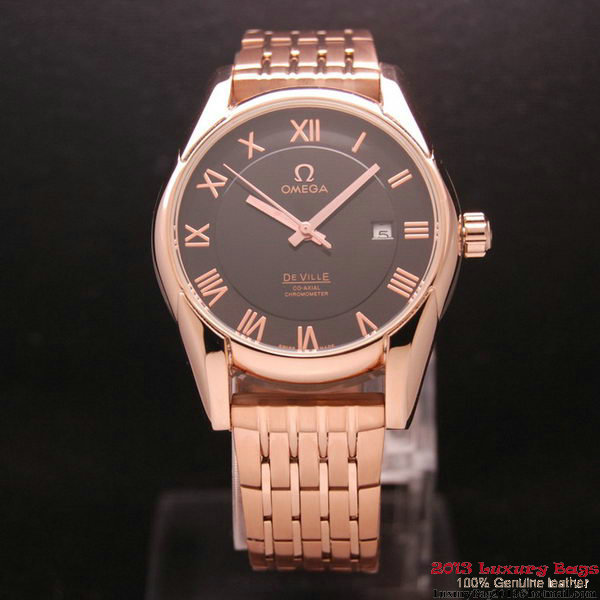 OMEGA DE VILLE Co-AXIAL CHRONOMETER Red Gold on Red Gold Strap OM77028