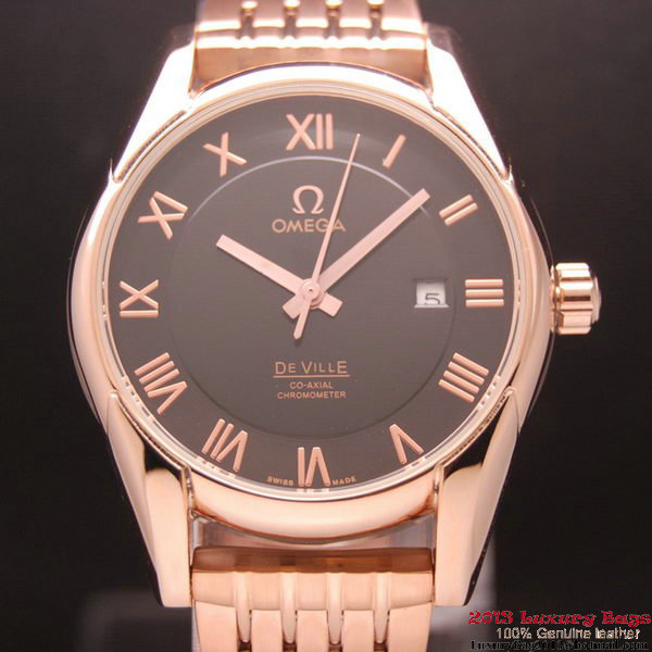 OMEGA DE VILLE Co-AXIAL CHRONOMETER Red Gold on Red Gold Strap OM77028