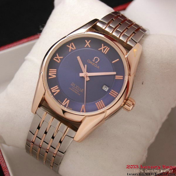 OMEGA DE VILLE Co-AXIAL CHRONOMETER Red Gold on Steel Strap OM77020