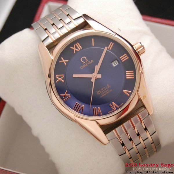 OMEGA DE VILLE Co-AXIAL CHRONOMETER Red Gold on Steel Strap OM77020