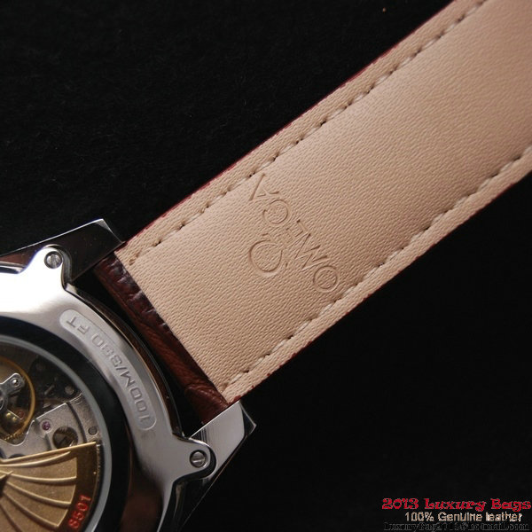 OMEGA DE VILLE Co-AXIAL CHRONOMETER Steel on Brown Leather Strap OM77003