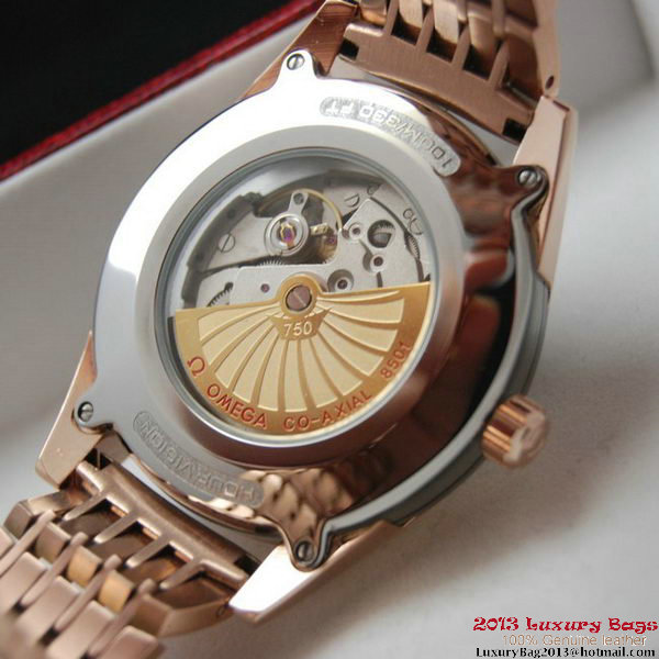 OMEGA DE VILLE HOUR VISION ANNUAL CALENDAR Red Gold on Red Gold Strap OM77128