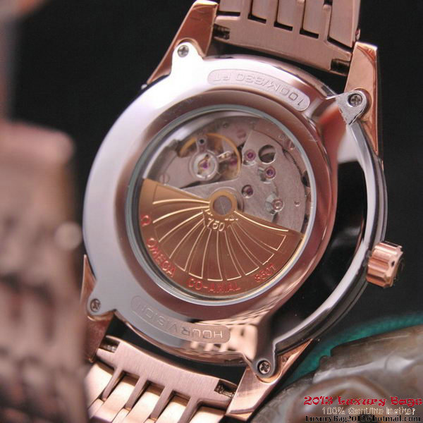 OMEGA DE VILLE HOUR VISION ANNUAL CALENDAR Red Gold on Red Gold Strap OM77128