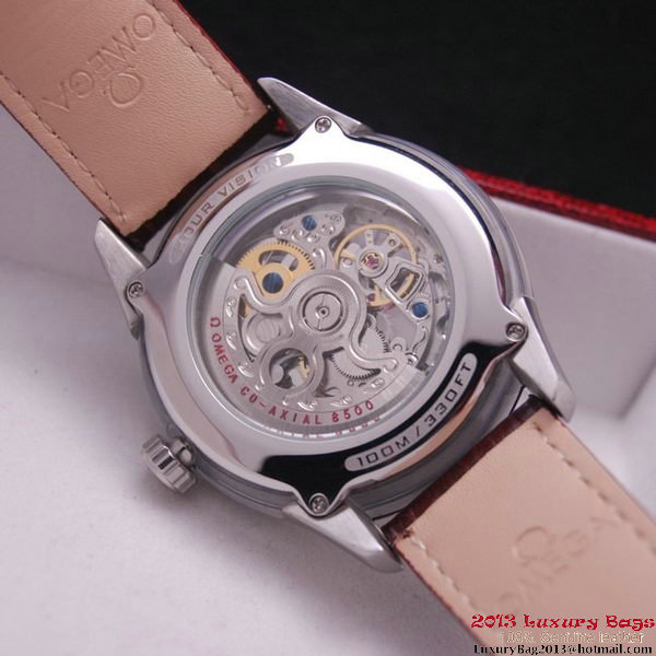 OMEGA DE VILLE Tourbillon Watches Steel on Brown Leather Strap Om7001